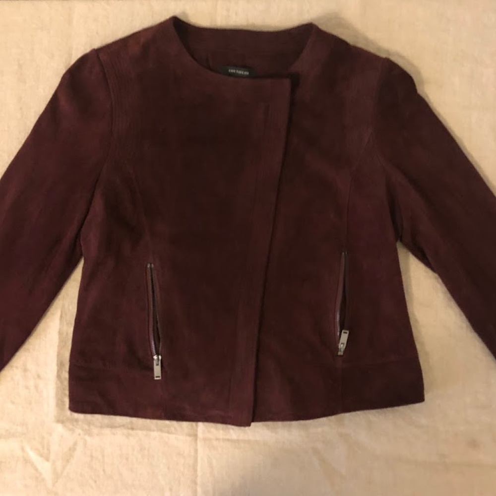 Ann Taylor Red Suede Jacket